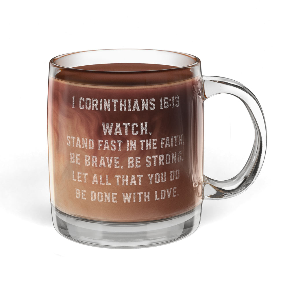 FUF Engraved Glass Coffee Cup